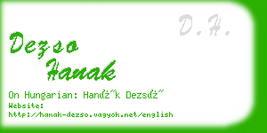 dezso hanak business card